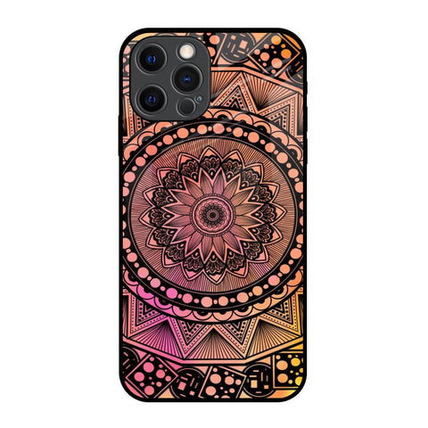 Floral Mandala iPhone 12 Pro Glass Back Cover Online