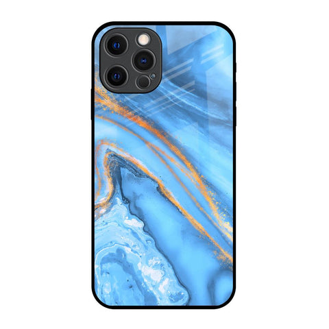 Vibrant Blue Marble iPhone 12 Pro Glass Back Cover Online