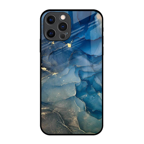 Blue Cool Marble iPhone 12 Pro Glass Back Cover Online