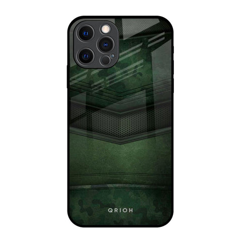 Green Leather iPhone 12 Pro Glass Back Cover Online