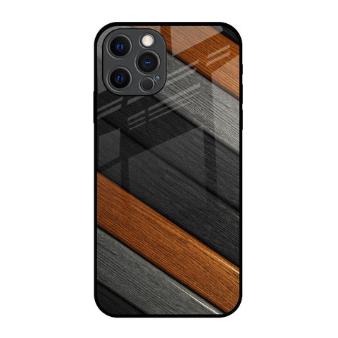 Tri Color Wood iPhone 12 Pro Glass Back Cover Online