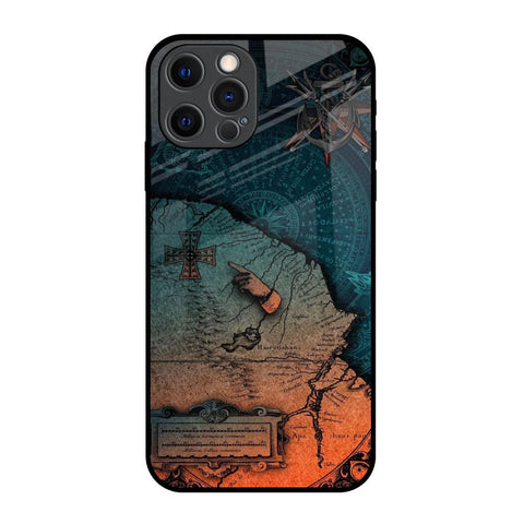 Geographical Map iPhone 12 Pro Glass Back Cover Online