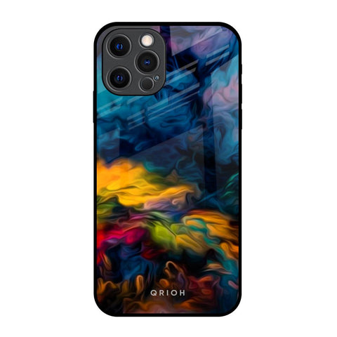 Multicolor Oil Painting iPhone 12 Pro Glass Back Cover Online