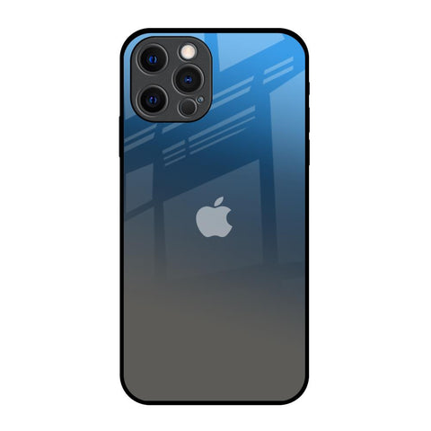 Blue Grey Ombre iPhone 12 Pro Glass Back Cover Online