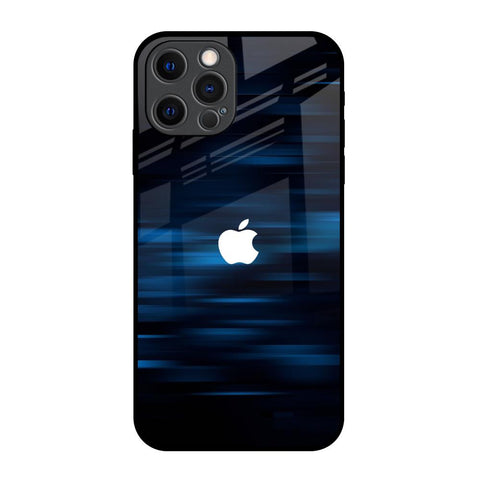Blue Rough Abstract iPhone 12 Pro Glass Back Cover Online