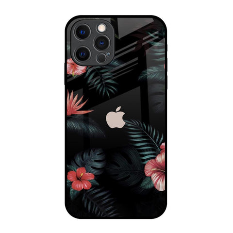 Tropical Art Flower iPhone 12 Pro Glass Back Cover Online