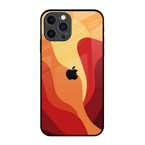 Magma Color Pattern iPhone 12 Pro Glass Back Cover Online