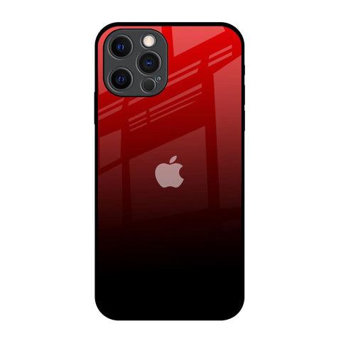 Maroon Faded iPhone 12 Pro Glass Back Cover Online