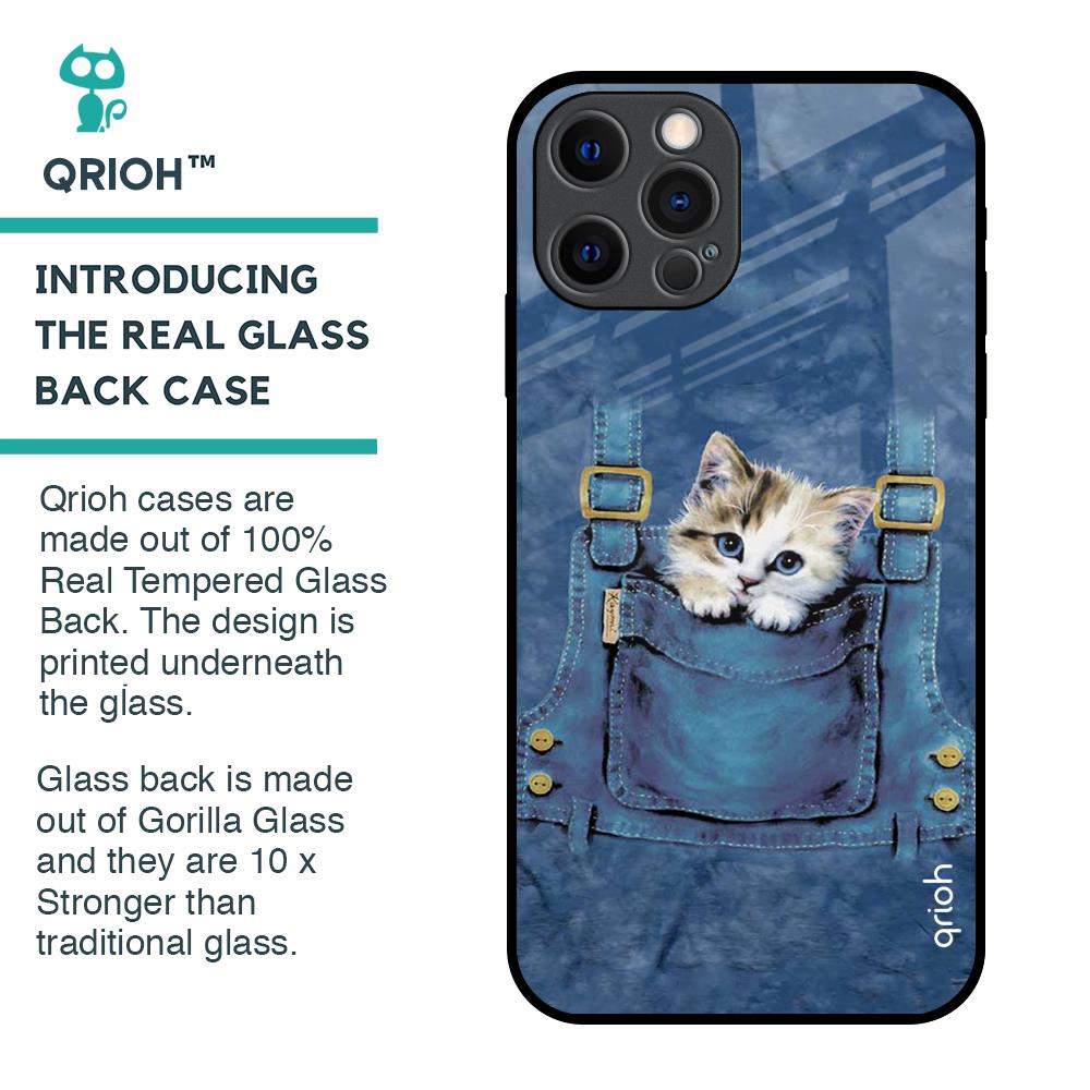 Kitty In Pocket Glass Case For iPhone 12 Pro