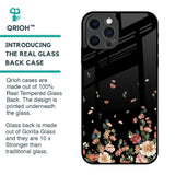 Floating Floral Print Glass Case for iPhone 12 Pro