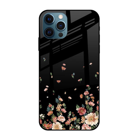 Floating Floral Print Apple iPhone 12 Pro Glass Cases & Covers Online