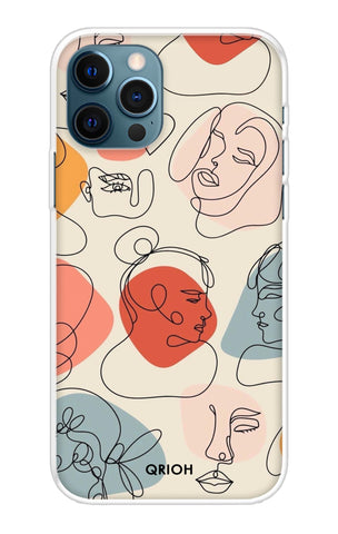 Abstract Faces iPhone 12 Pro Back Cover