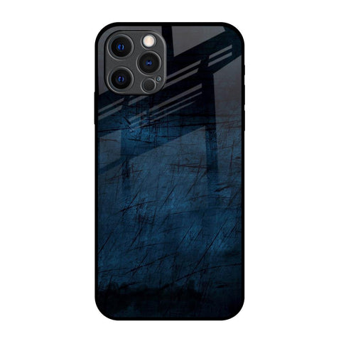 Dark Blue Grunge iPhone 12 Pro Max Glass Back Cover Online