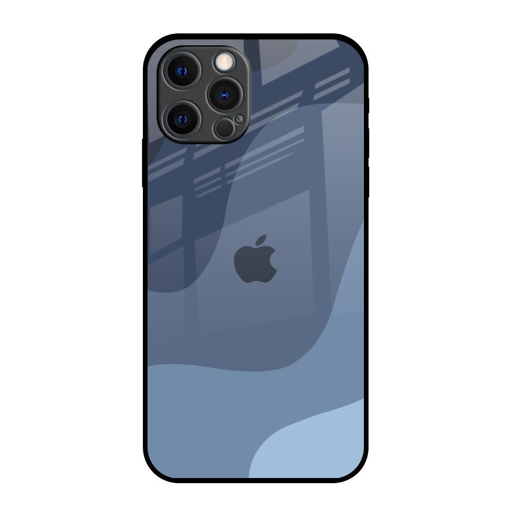 Navy Blue Ombre iPhone 12 Pro Max Glass Back Cover Online