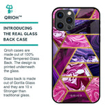 Electroplated Geometric Marble Glass Case for iPhone 12 Pro Max