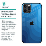 Blue Wave Abstract Glass Case for iPhone 12 Pro Max