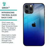 Blue Rhombus Pattern Glass Case for iPhone 12 Pro Max