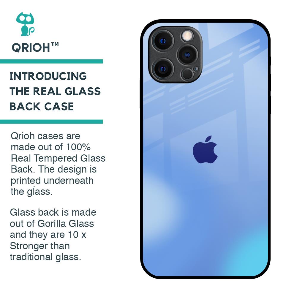 Vibrant Blue Texture Glass Case for iPhone 12 Pro Max