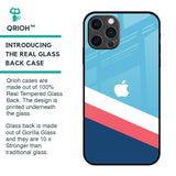 Pink & White Stripes Glass Case For iPhone 12 Pro Max