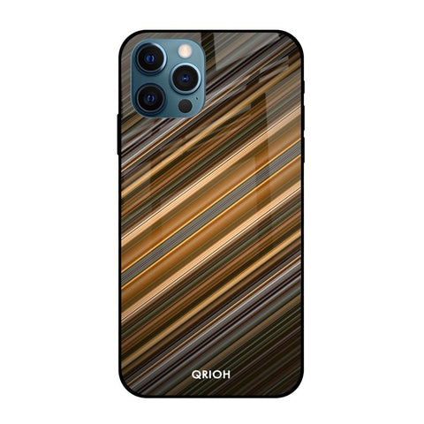 Diagonal Slash Pattern Apple iPhone 12 Pro Max Glass Cases & Covers Online