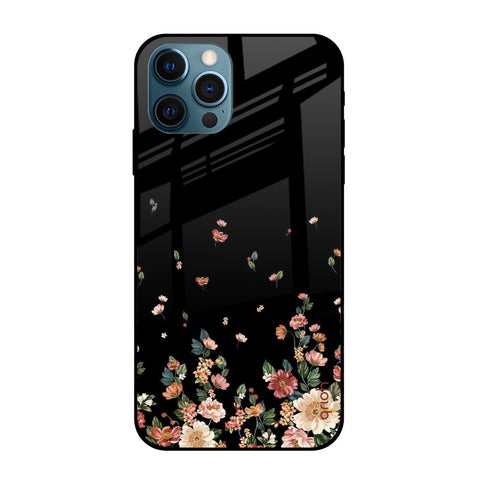 Floating Floral Print Apple iPhone 12 Pro Max Glass Cases & Covers Online
