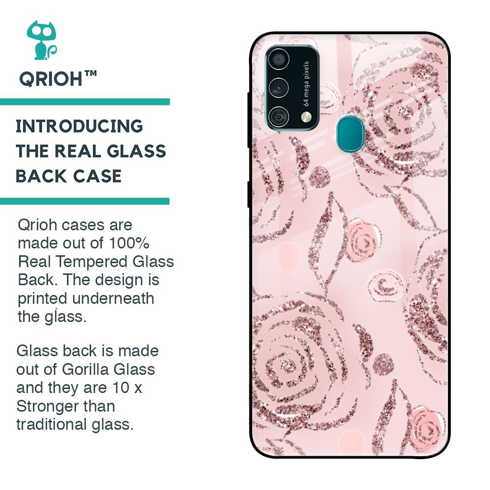 Shimmer Roses Glass case for Samsung Galaxy F41