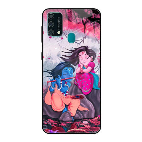 Radha Krishna Art Samsung Galaxy F41 Glass Back Cover Online