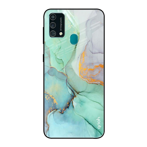 Green Marble Samsung Galaxy F41 Glass Back Cover Online