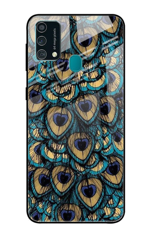 Peacock Feathers Samsung Galaxy F41 Glass Cases & Covers Online