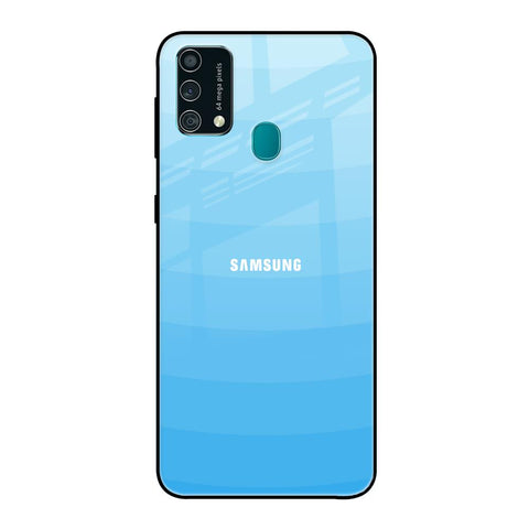Wavy Blue Pattern Samsung Galaxy F41 Glass Back Cover Online