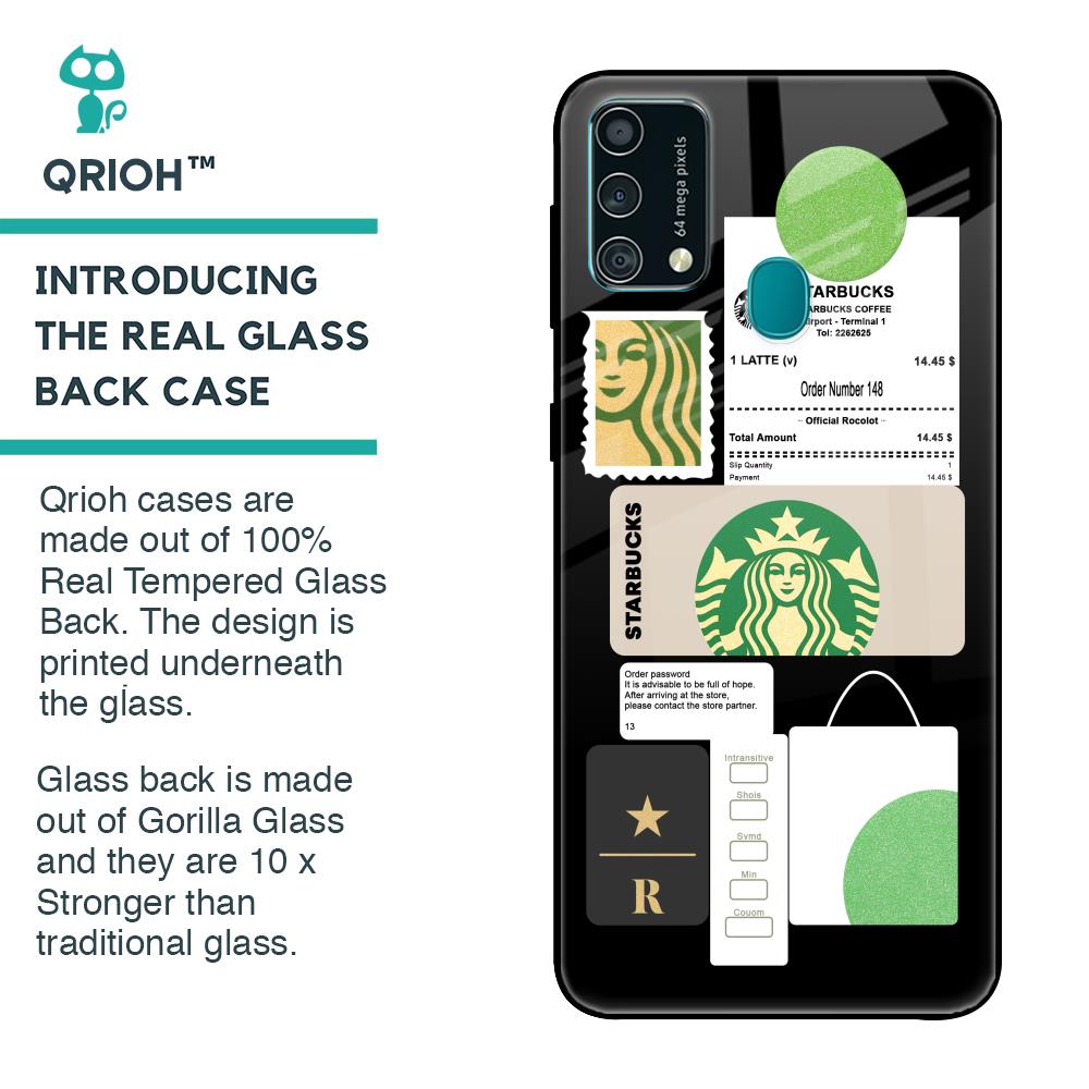 Coffee Latte Glass Case for Samsung Galaxy F41