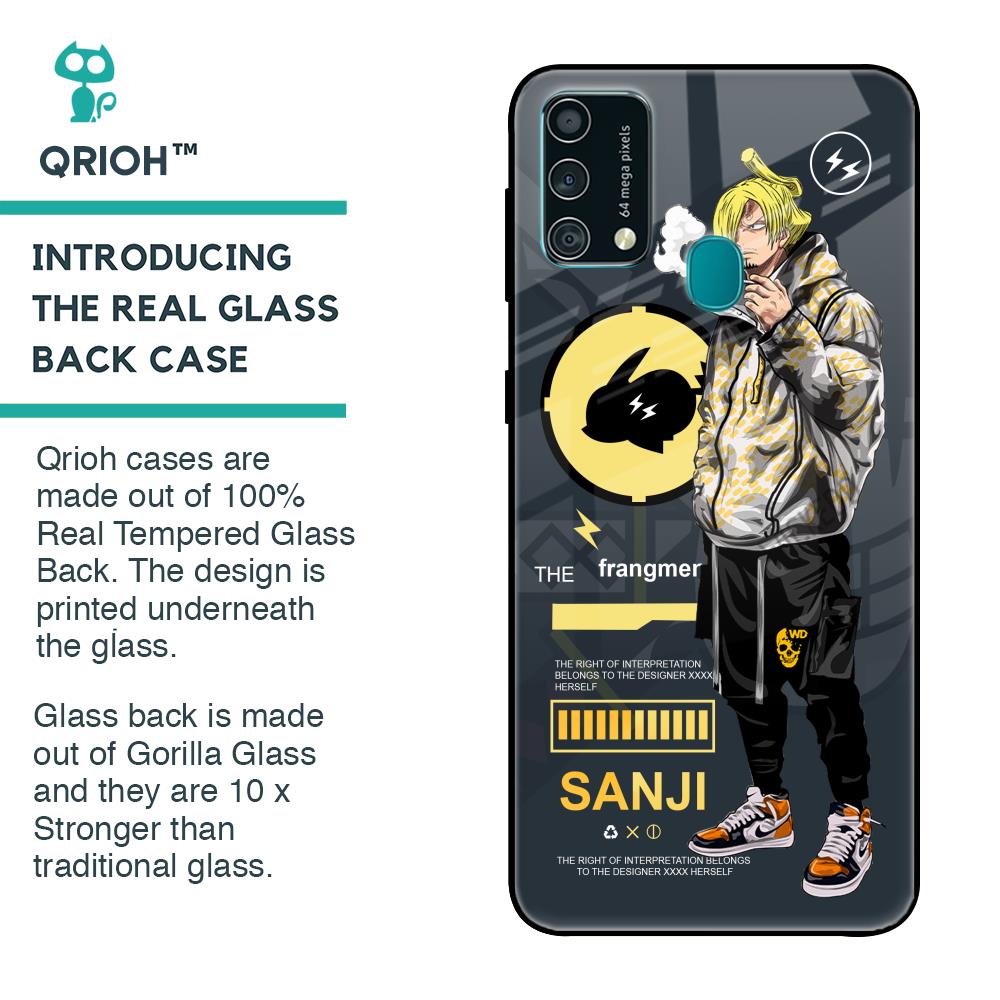 Cool Sanji Glass Case for Samsung Galaxy F41