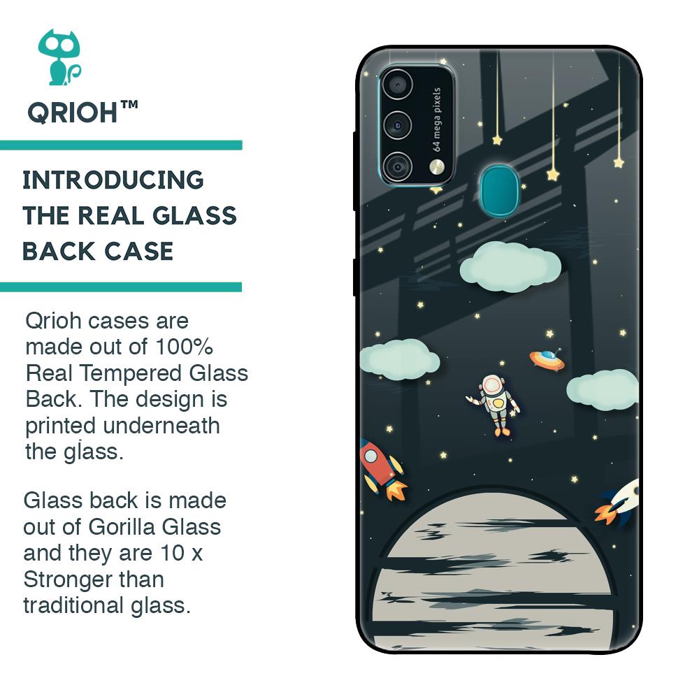 Astronaut Dream Glass Case For Samsung Galaxy F41