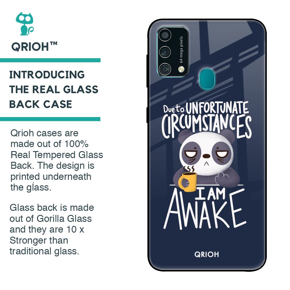Struggling Panda Glass Case for Samsung Galaxy F41
