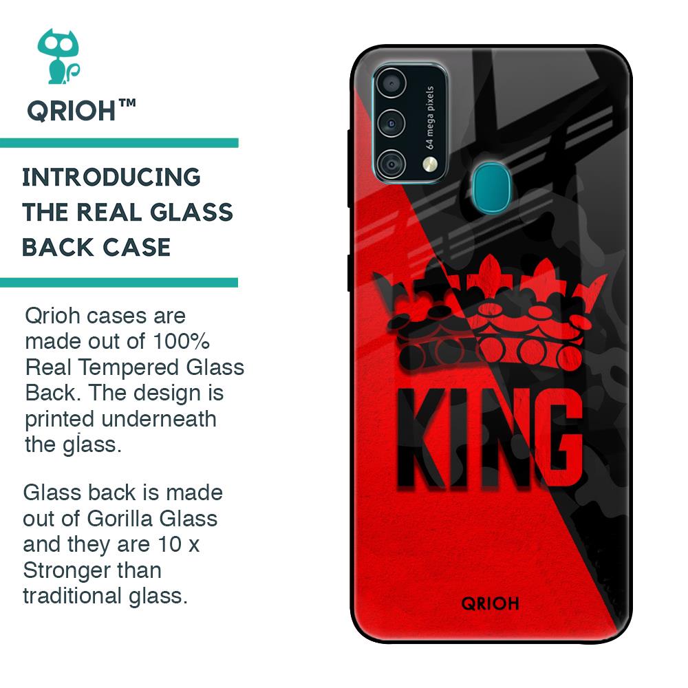 I Am A King Glass Case for Samsung Galaxy F41