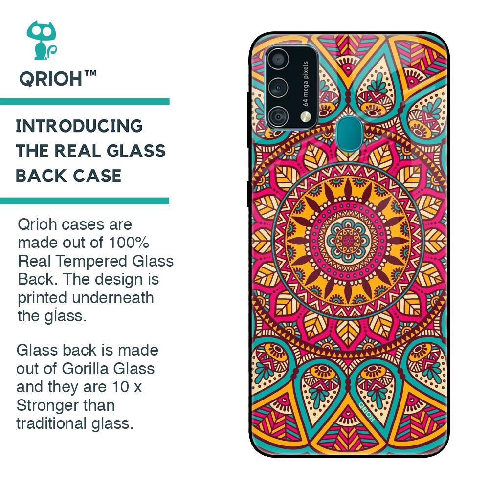 Elegant Mandala Glass Case for Samsung Galaxy F41