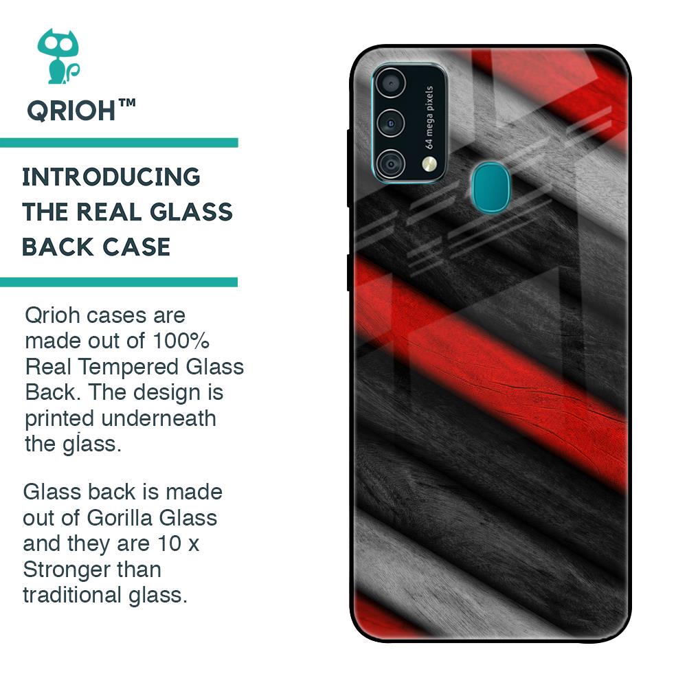Soft Wooden Texture Glass Case for Samsung Galaxy F41
