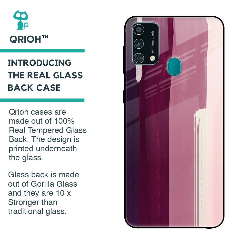 Brush Stroke Art Glass Case for Samsung Galaxy F41