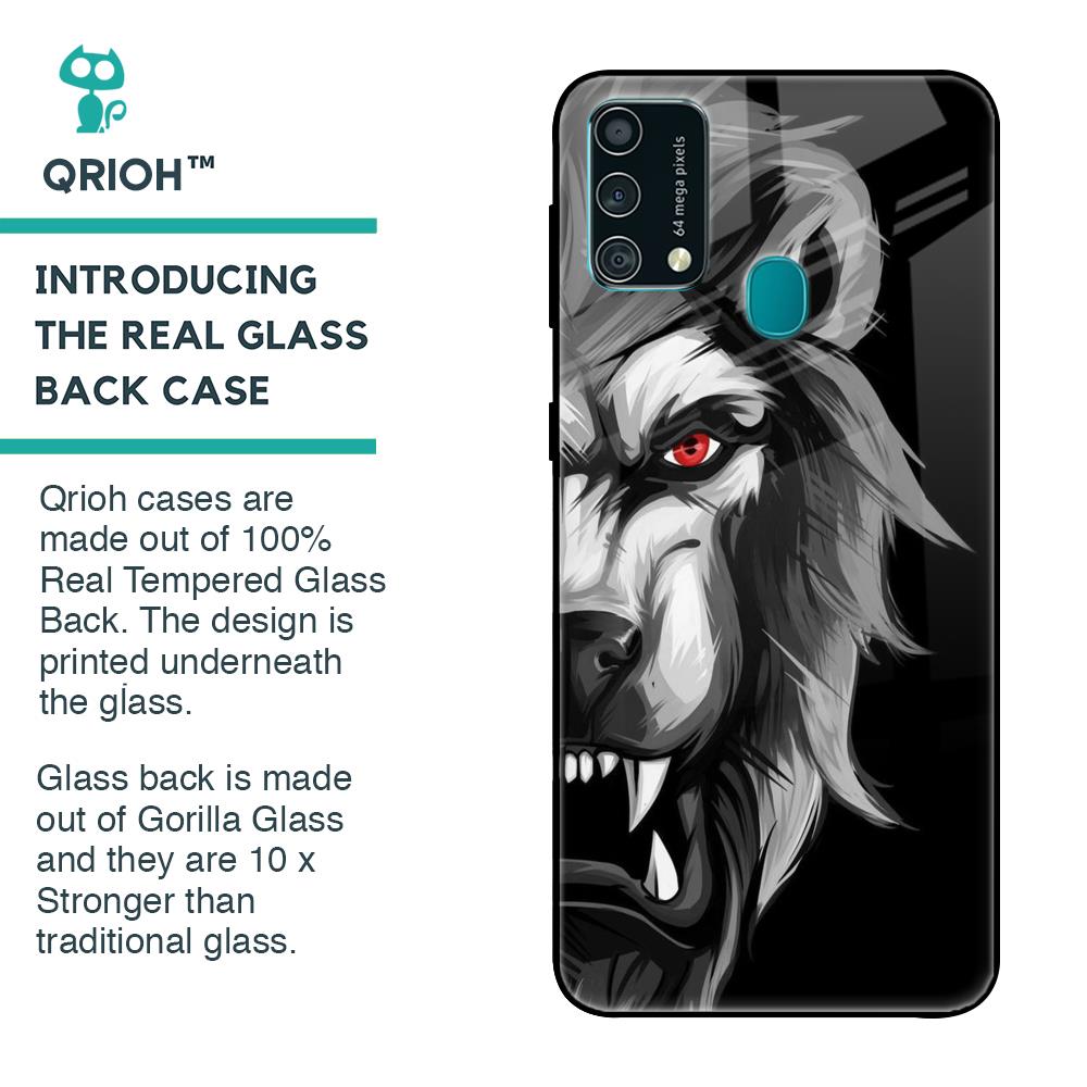 Wild Lion Glass Case for Samsung Galaxy F41