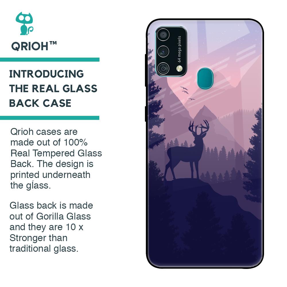 Deer In Night Glass Case For Samsung Galaxy F41