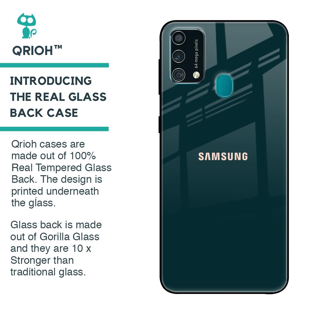 Hunter Green Glass Case For Samsung Galaxy F41