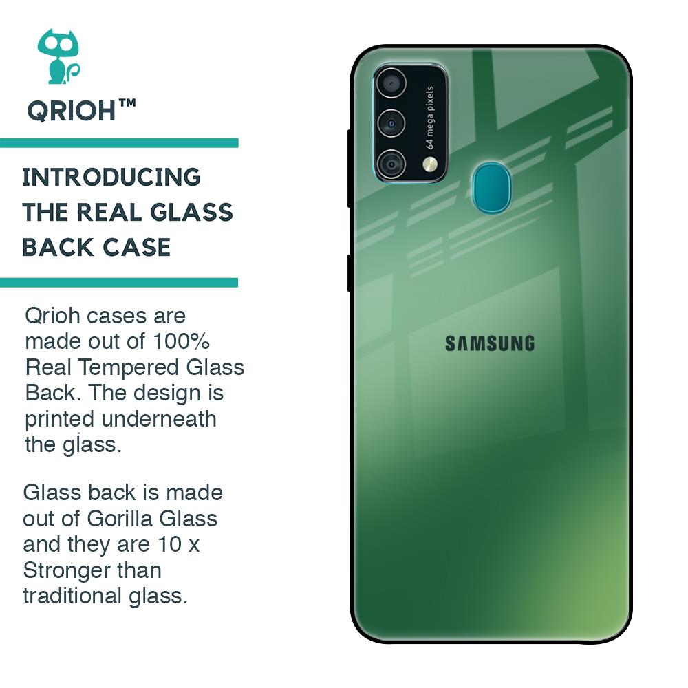 Green Grunge Texture Glass Case for Samsung Galaxy F41