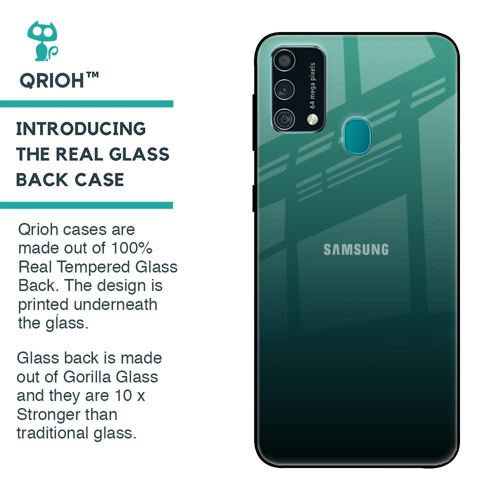 Palm Green Glass Case For Samsung Galaxy F41