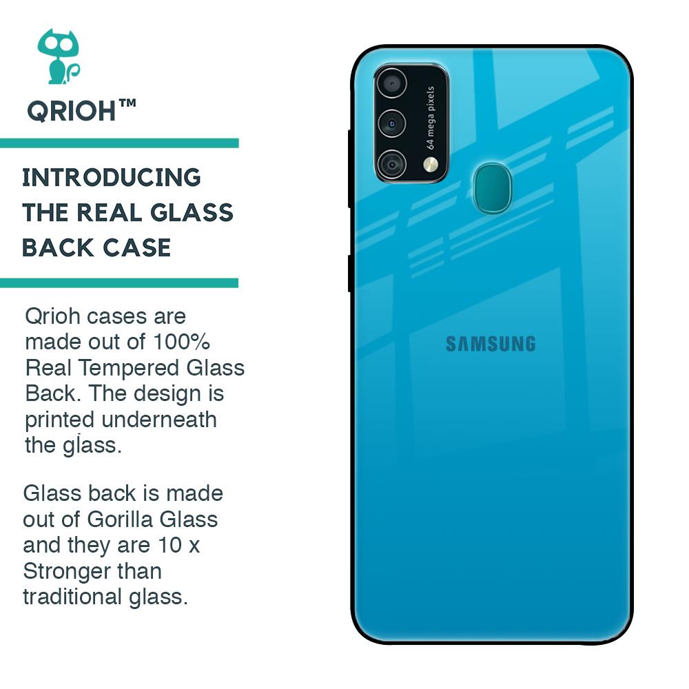 Blue Aqua Glass Case for Samsung Galaxy F41