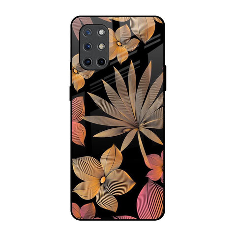 Lines Pattern Flowers OnePlus 8T Glass Back Cover Online