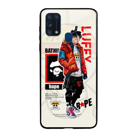 Bape Luffy Samsung Galaxy M31 Prime Glass Back Cover Online