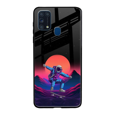 Retro Astronaut Samsung Galaxy M31 Prime Glass Back Cover Online