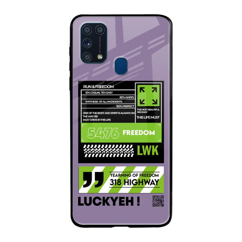 Run & Freedom Samsung Galaxy M31 Prime Glass Back Cover Online