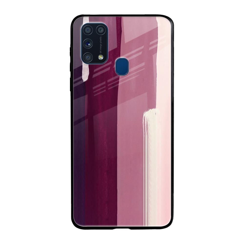 Brush Stroke Art Samsung Galaxy M31 Prime Glass Back Cover Online