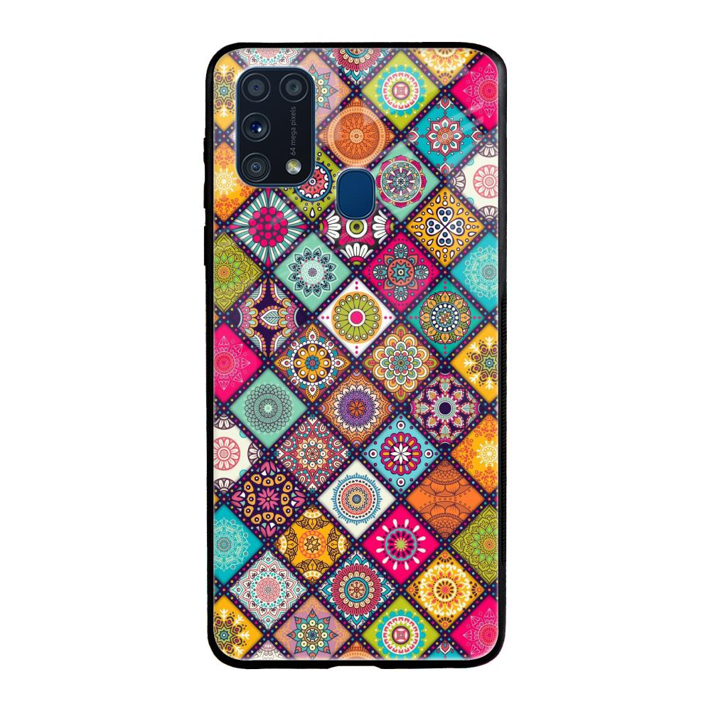 Multicolor Mandala Samsung Galaxy M31 Prime Glass Back Cover Online